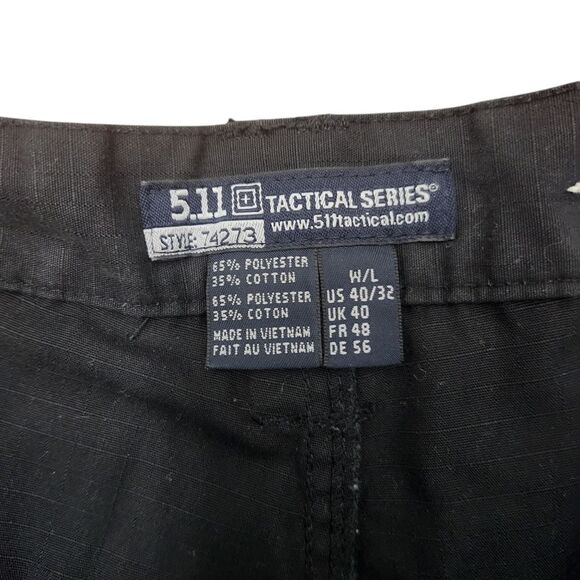 5.11 Tactical 74273 Series Pants Mens Size 40x32 Black Chinos Cargo - Picture 6 of 12